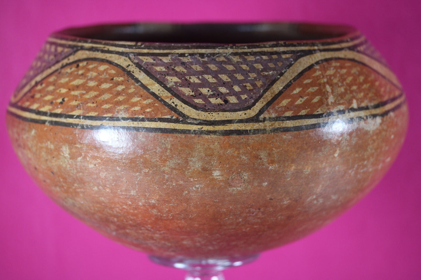 Authentic Pre Columbian Artifact Cocle Decorated Bowl Ex Arte Primitivo COA T23