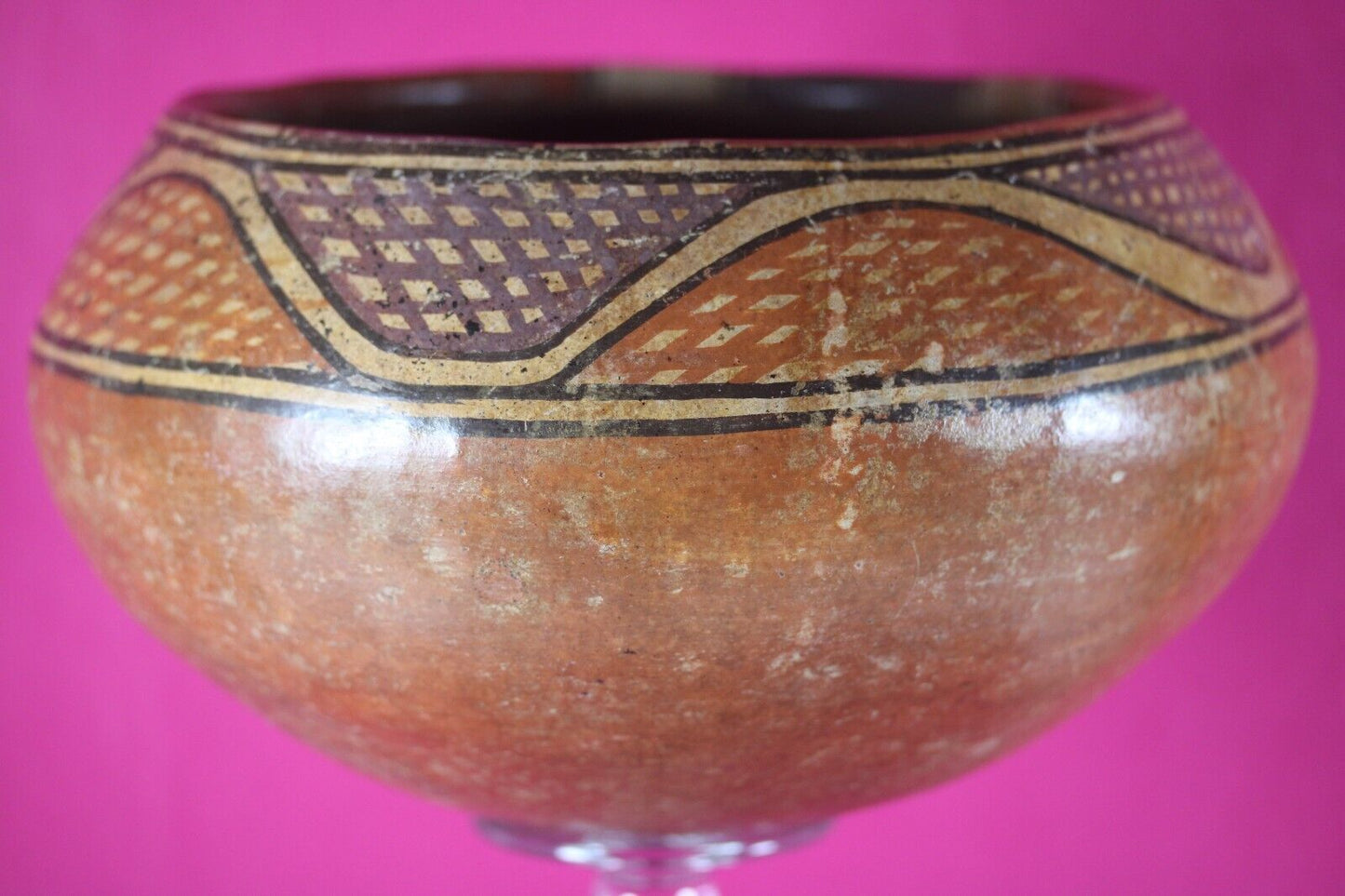 Authentic Pre Columbian Artifact Cocle Decorated Bowl Ex Arte Primitivo COA T23