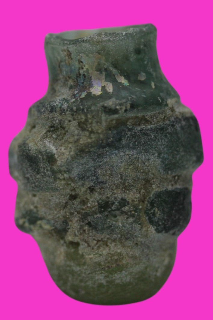 Authentic Persian Artifact Glass Bottle 900-1000 AD Silk Road Hoard COA J27