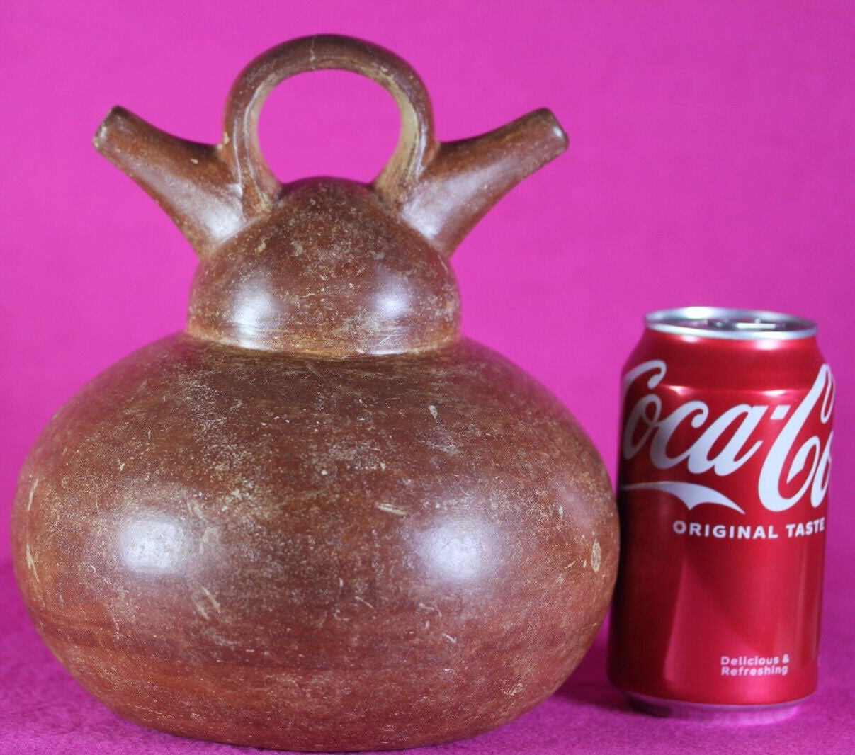 Authentic Pre Columbian Artifact Calima Stirrup Jar Ex Arte Primitivo COA T38