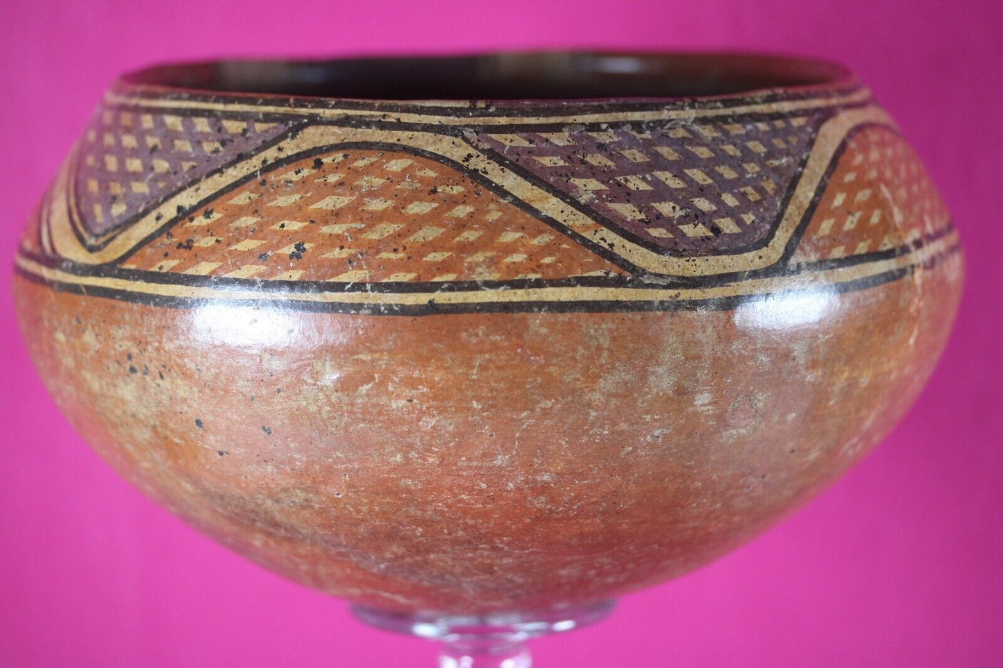 Authentic Pre Columbian Artifact Cocle Decorated Bowl Ex Arte Primitivo COA T23