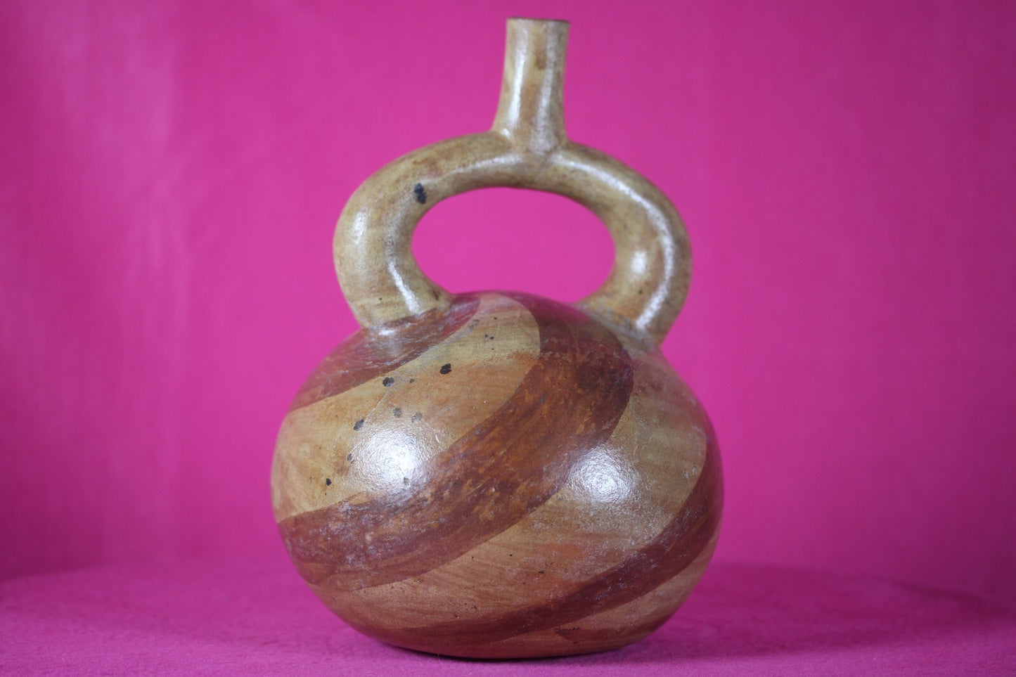 Pre Columbian Authentic Artifact Stirrup Vessel Moche Ex Arte Primitivo COA T32