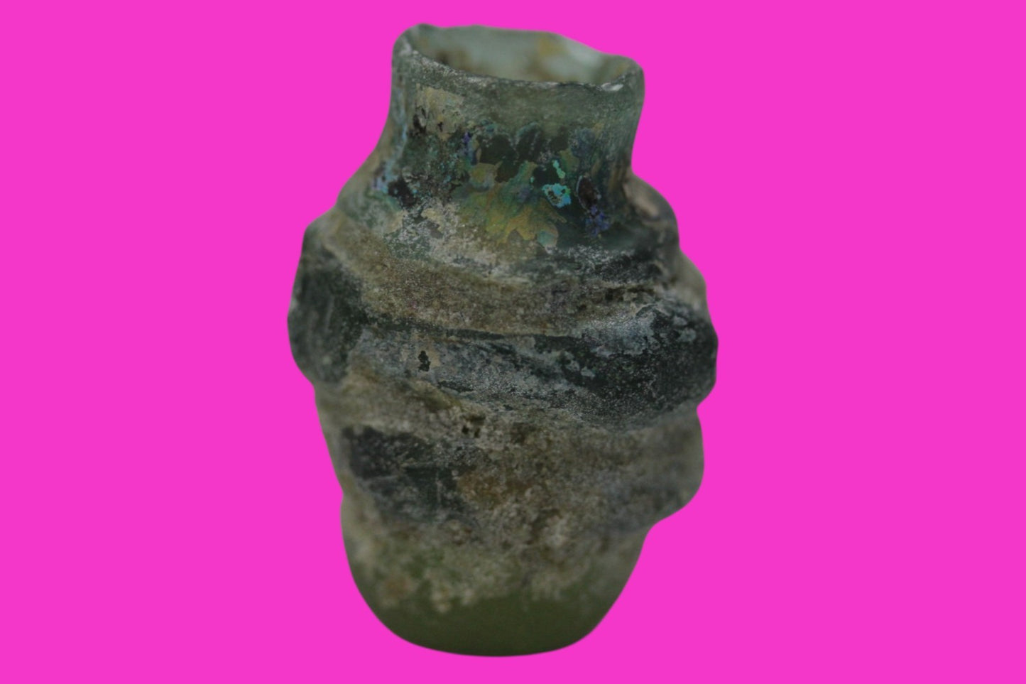 Authentic Persian Artifact Glass Bottle 900-1000 AD Silk Road Hoard COA J27