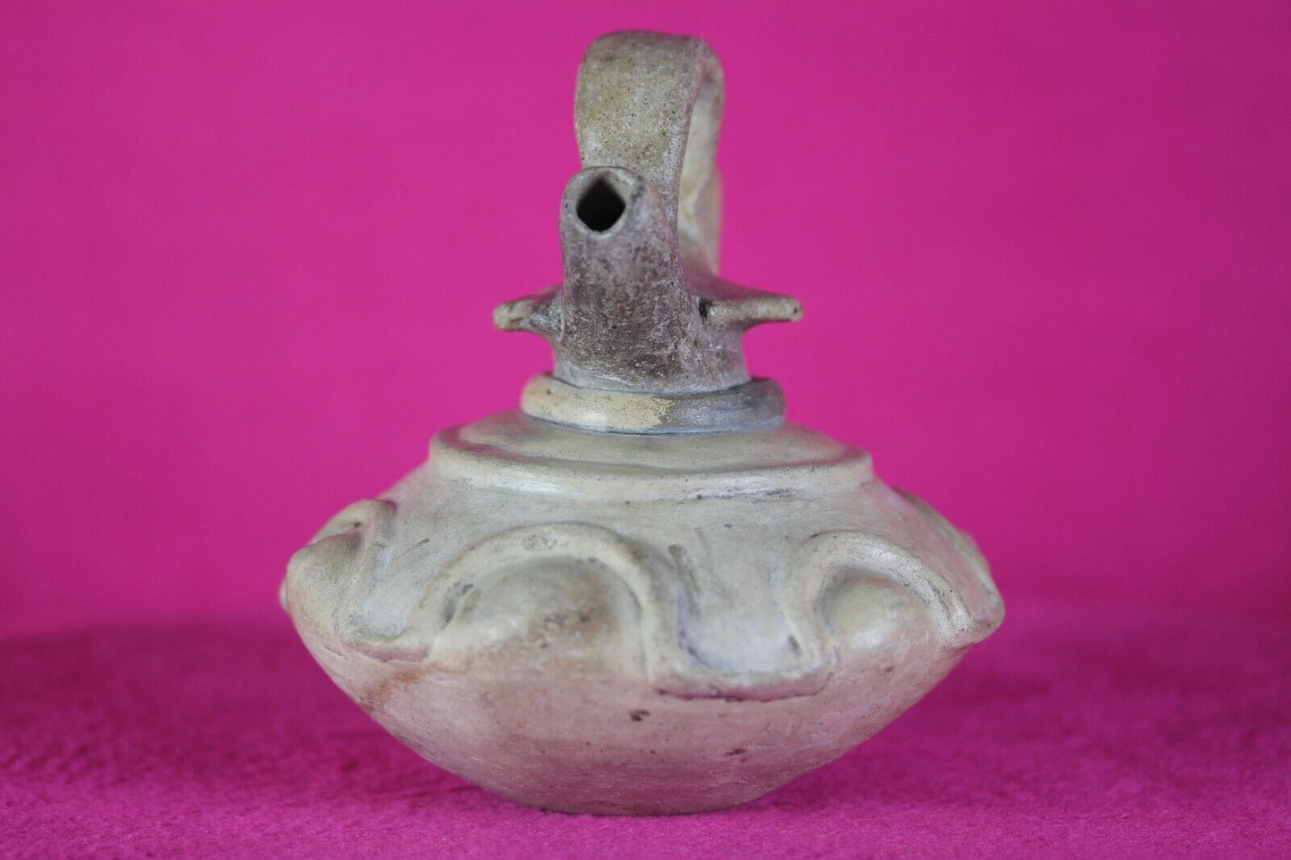Authentic Pre Columbian Artifact Stirrup Jar Calima Ex Arte Primitivo AD T37