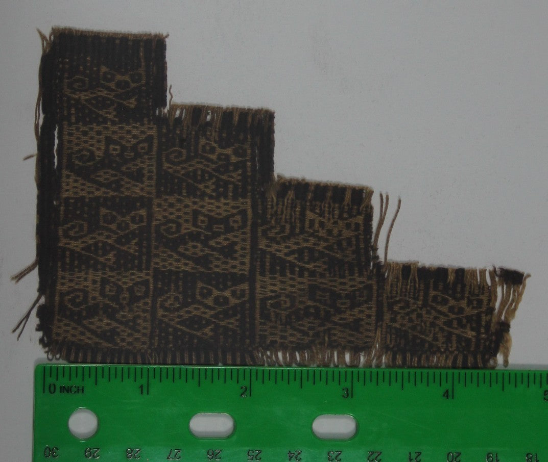 Pre Columbian Authentic Artifact Frameable Textile Border Chancay Peru COA 28