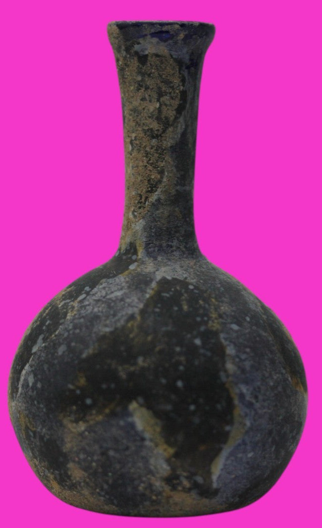 Ancient Holy Land Glass Bottle Authentic Artifact 100-300 AD Roman Era COA J21