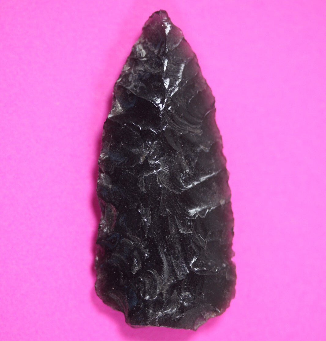 Authentic Pre Columbian Artifact Aztec Arrowhead Battle of Mexico City COA 51