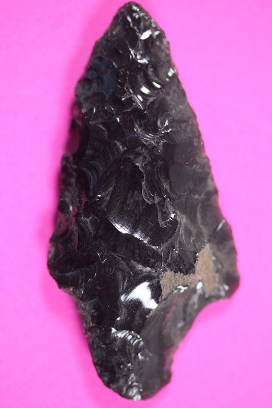 Authentic Pre Columbian Artifact Aztec Arrowhead Battle of Mexico City COA 21