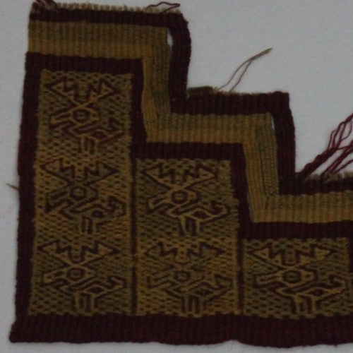 Pre Columbian Authentic Artifact Frameable Textile Border Chancay Peru COA 26