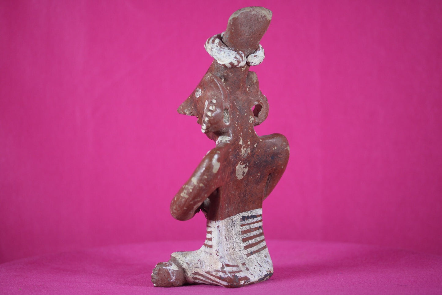 Authentic Pre Columbian Artifact Goat Face Woman Jalisco Ex Arte Primitivo T104