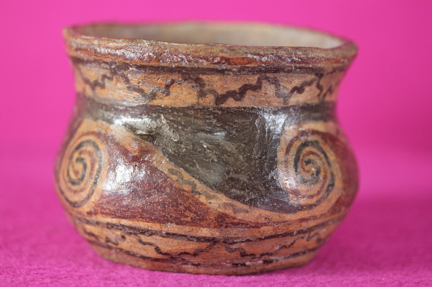 Pre Columbian Casas Grandes Artifact 1150-1450 AD Decorated Bowl Mexico COA J39
