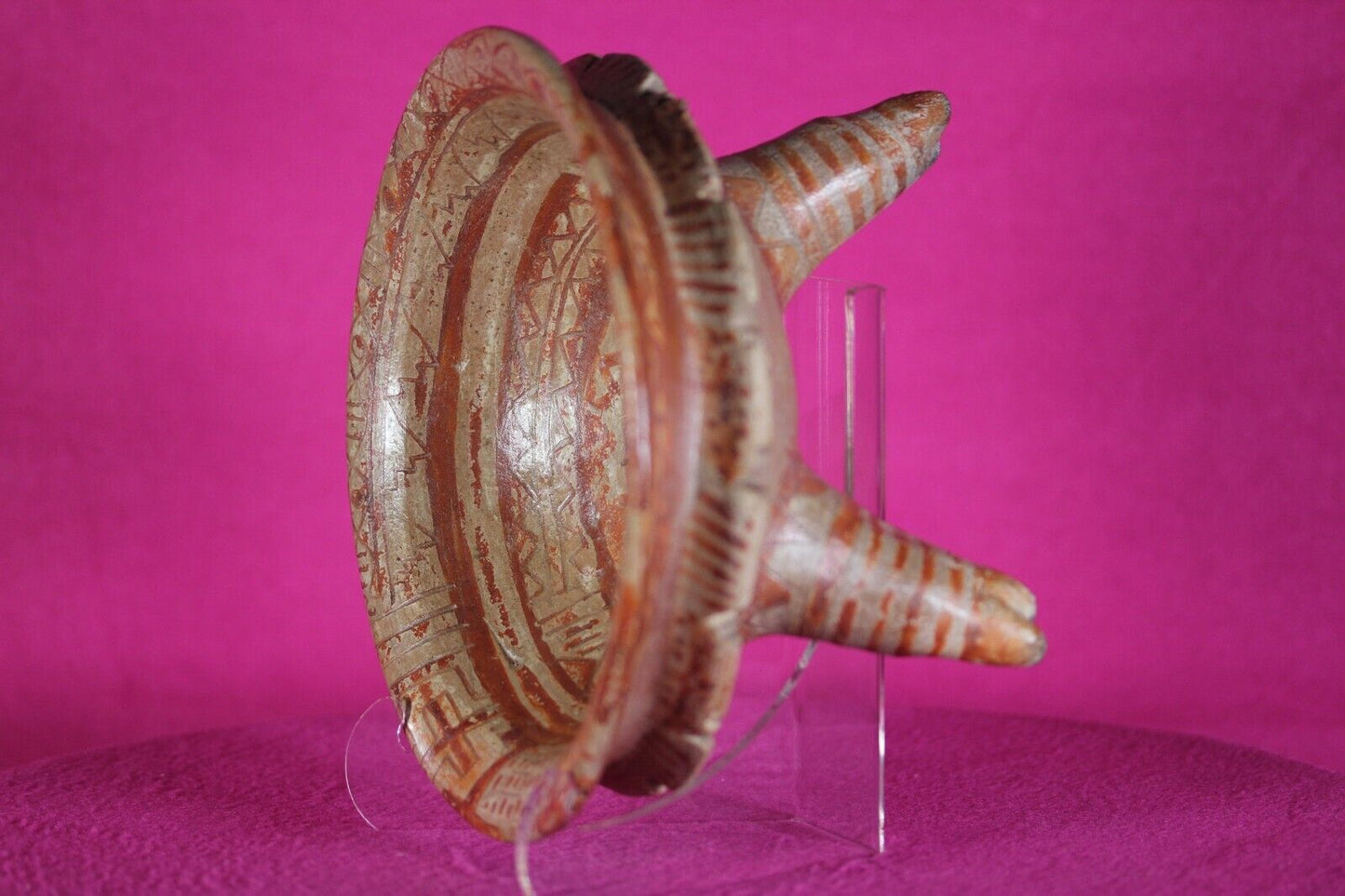 Authentic Pre Columbian Artifact Michoacan Tripod Bowl Ex Arte Primitivo COA T27