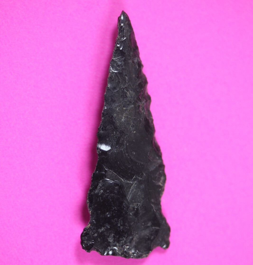 Authentic Pre Columbian Artifact Aztec Arrowhead Battle of Mexico City COA 29