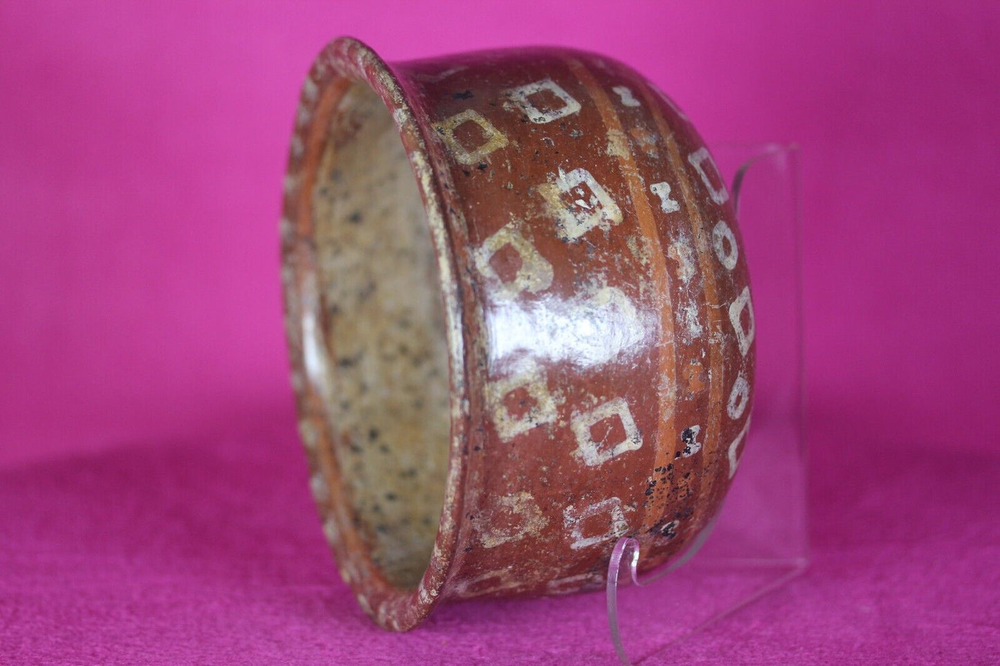 Authentic Pre Columbian Artifact Decorated Bowl Michoacan Mexico 200 BC COA T47