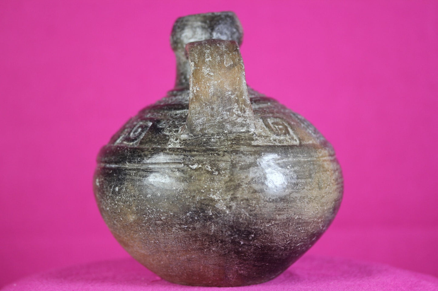 Authentic Pre Columbian Artifact Incised Jar Moche Peru 100-800 AD COA J24