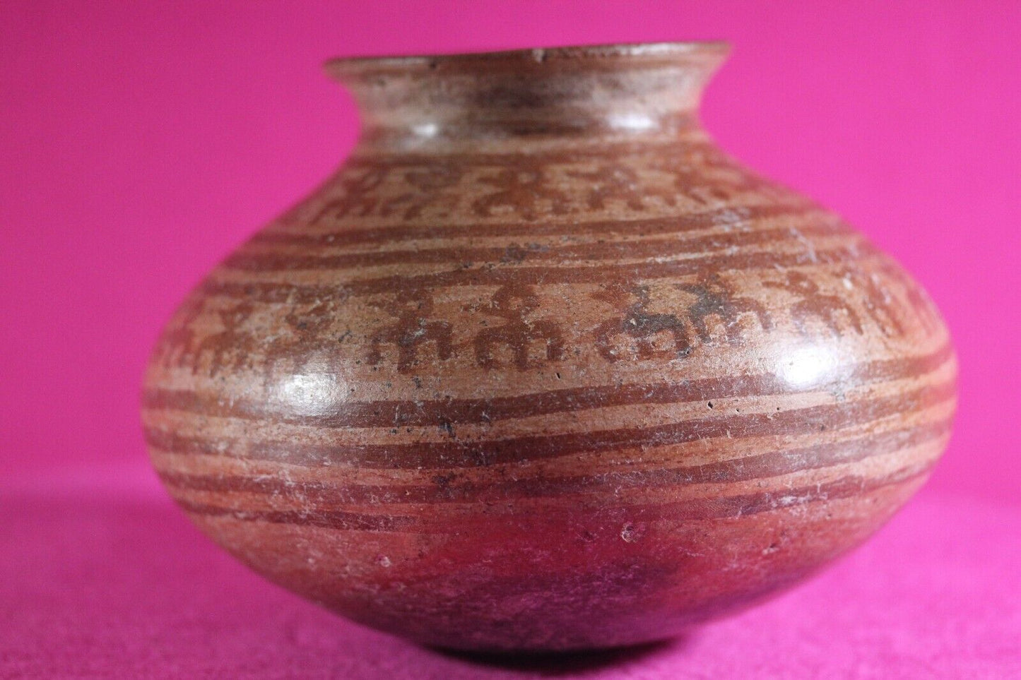 Authentic Pre Columbian Artifact Decorated Olla Michoacan Arte Primitivo COA T66