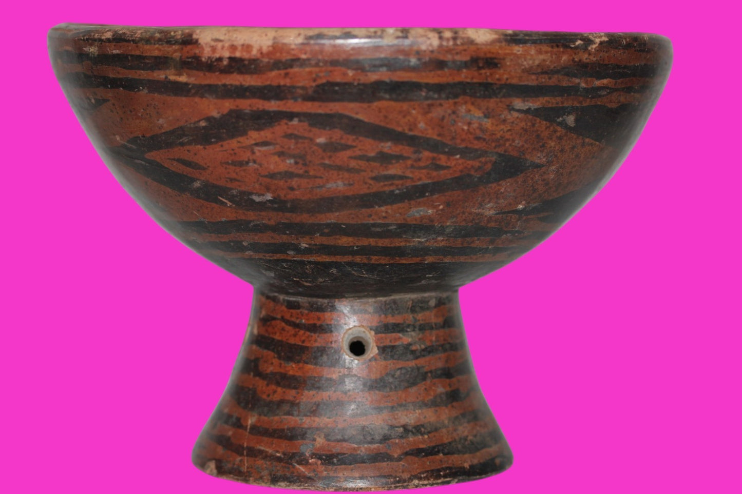 Pre Columbian Authentic Artifact Pedestal Bowl Narino Columbia 1000 AD COA J50