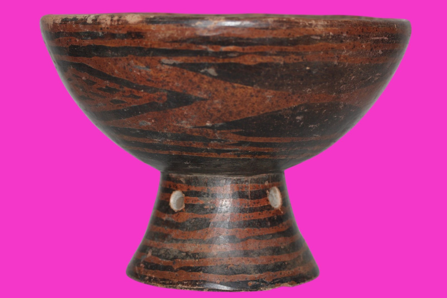 Pre Columbian Authentic Artifact Pedestal Bowl Narino Columbia 1000 AD COA J50