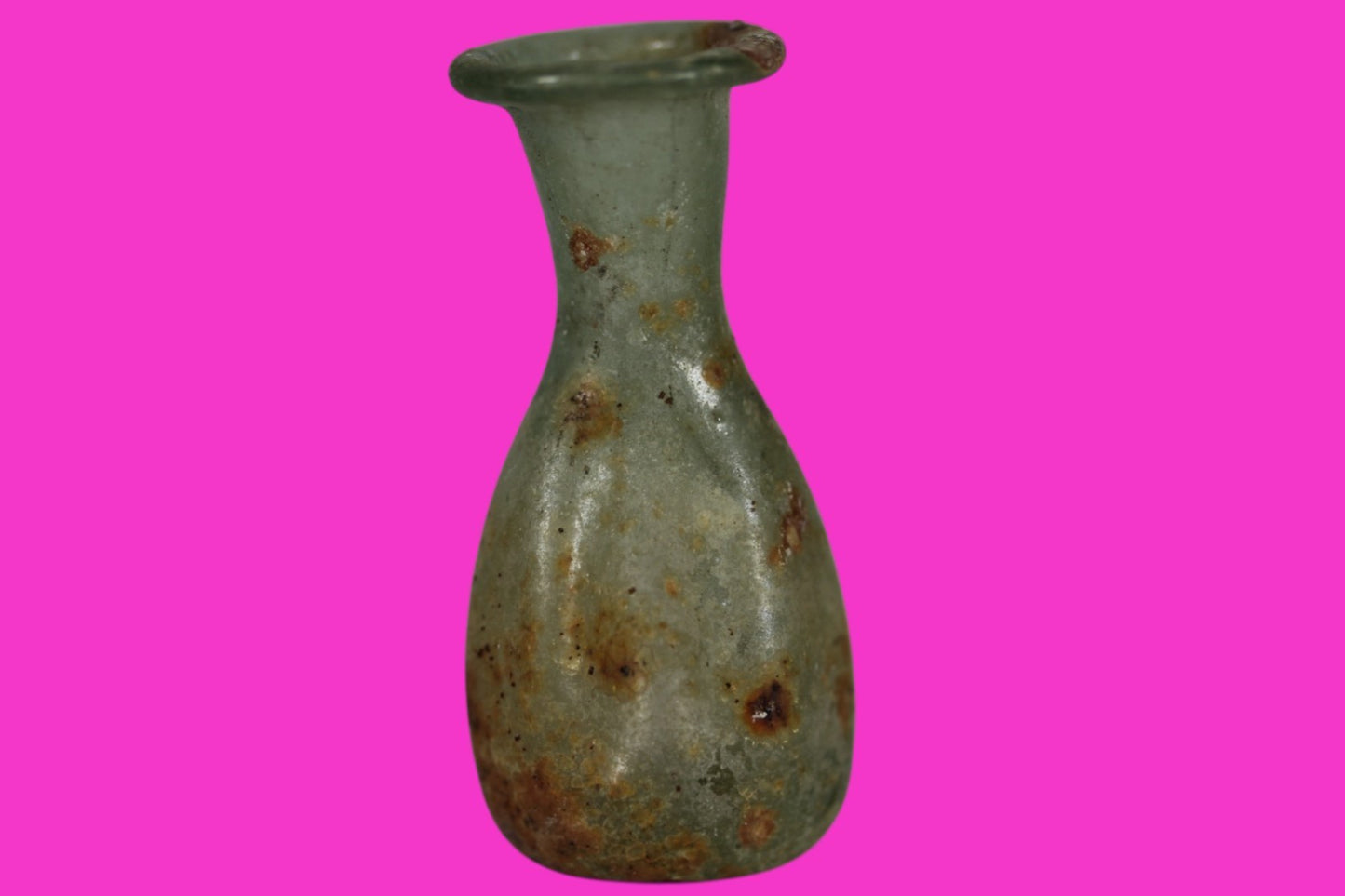 Ancient Holy Land Glass Bottle Authentic Artifact 100-300 AD Roman Era COA J10