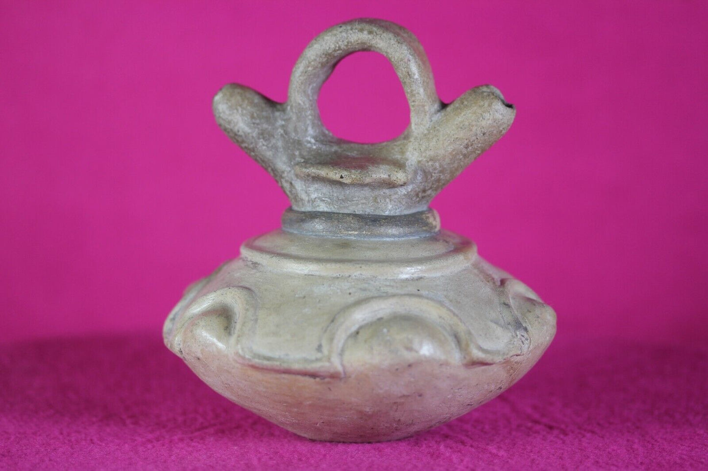 Authentic Pre Columbian Artifact Stirrup Jar Calima Ex Arte Primitivo AD T37