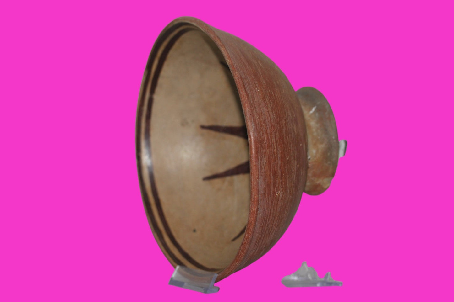 Pre Columbian Authentic Artifact Pedestal Bowl Nazca Peru 500 to 800 AD COA J53