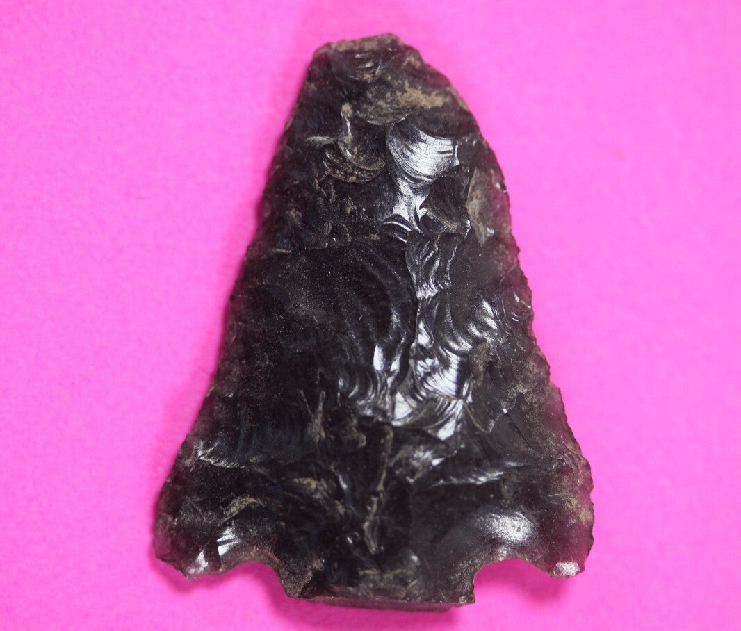 Authentic Pre Columbian Artifact Aztec Arrowhead Battle of Mexico City COA 74