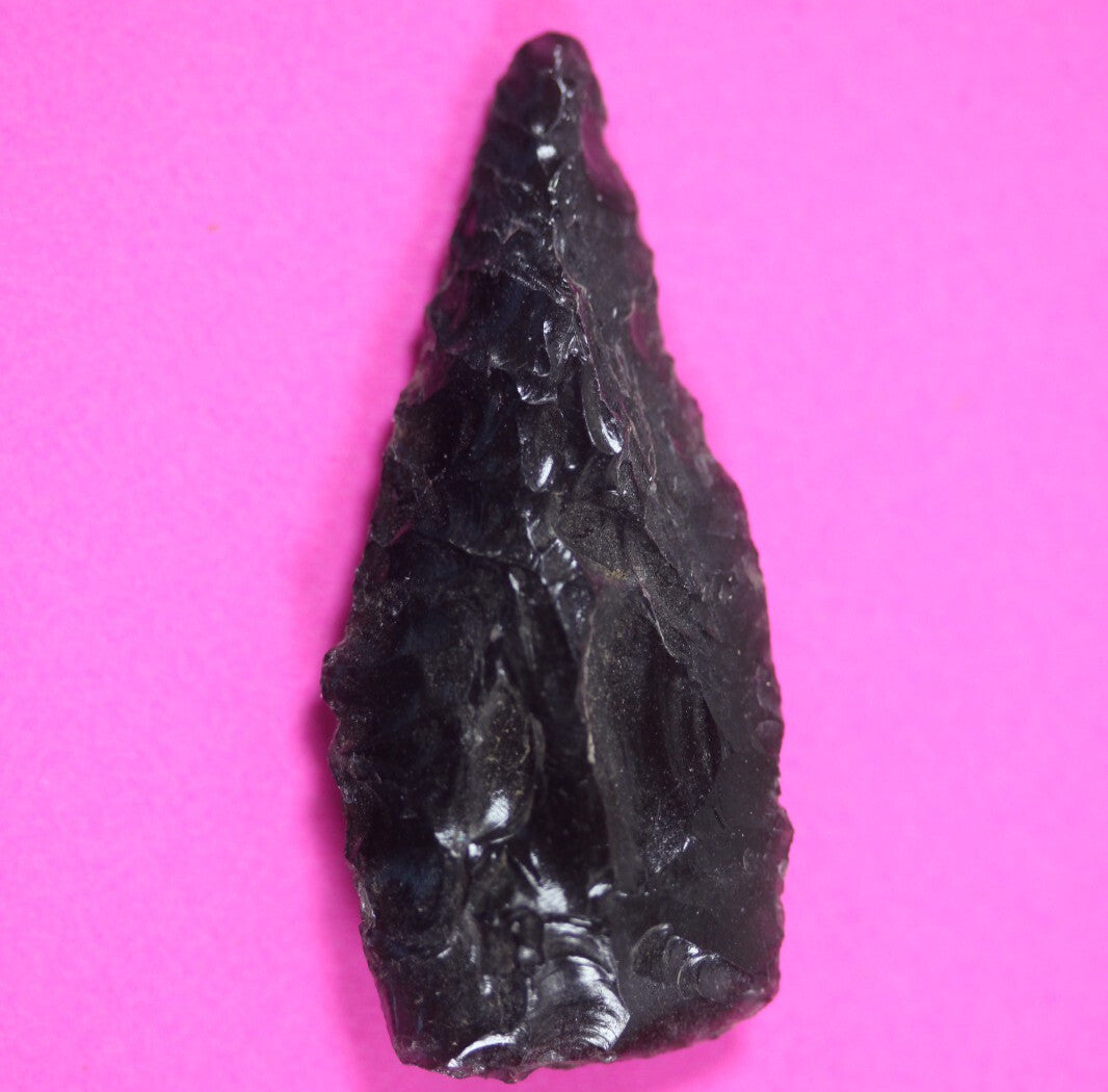 Authentic Pre Columbian Artifact Aztec Arrowhead Battle of Mexico City COA 68