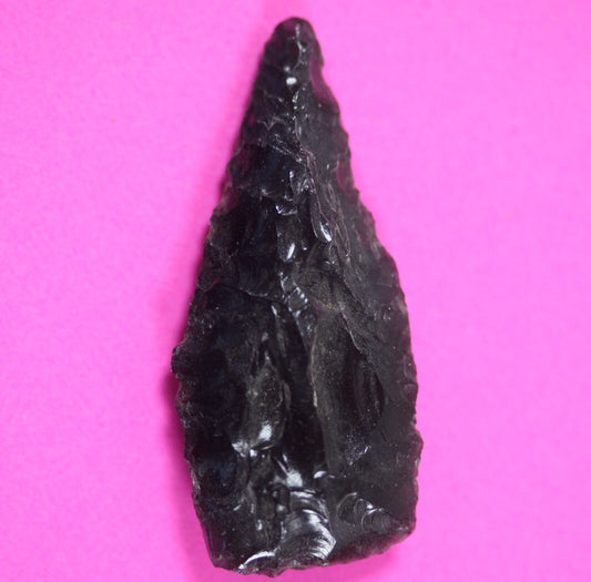 Authentic Pre Columbian Artifact Aztec Arrowhead Battle of Mexico City COA 68