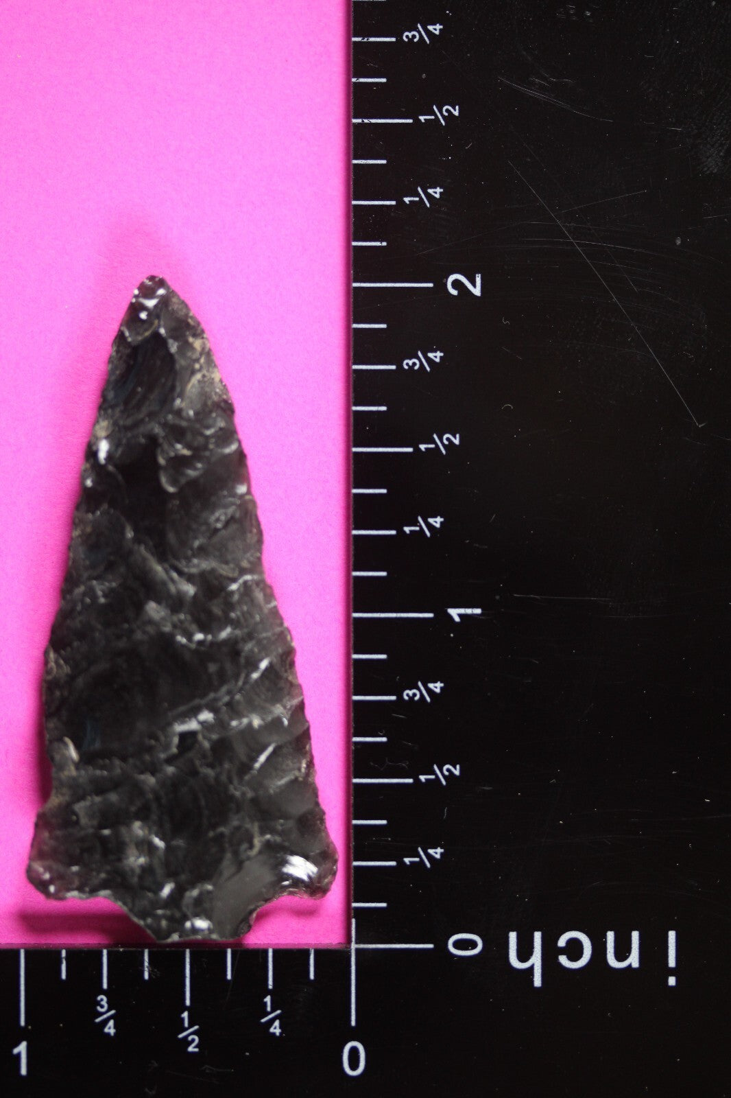 Authentic Pre Columbian Artifact Aztec Arrowhead Battle of Mexico City COA 17