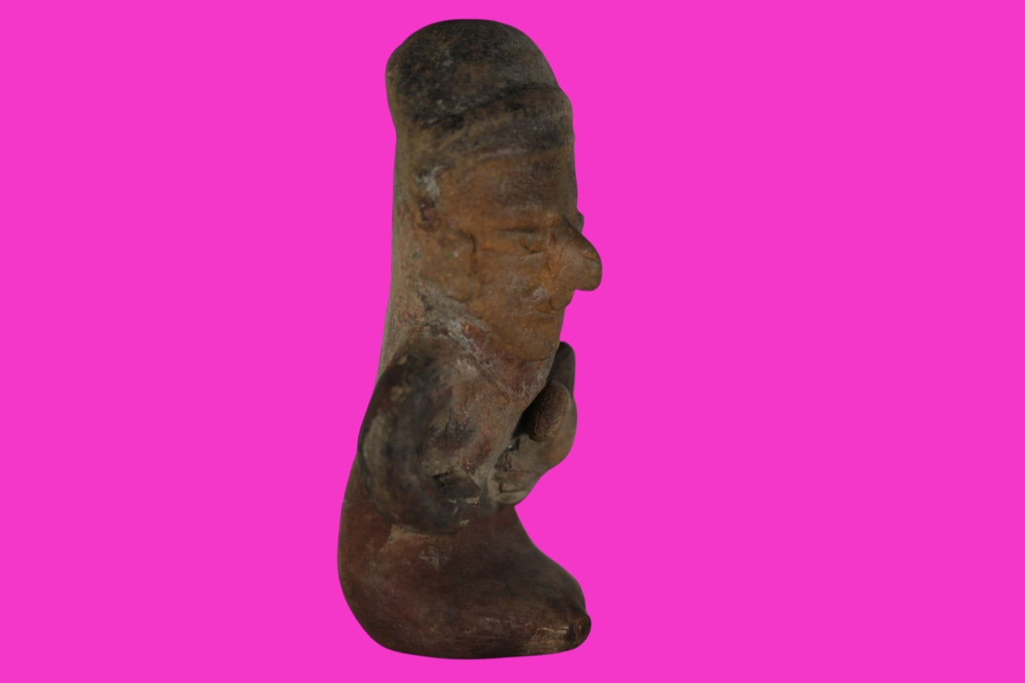 Pre Columbian Authentic Artifact Bahia Whistle Figure Ecuador 500BC-500AD COAJ44