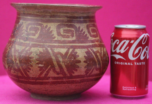 Authentic Pre Columbian Artifact Decorated Bowl Michoacan Arte Primitivo COA T65