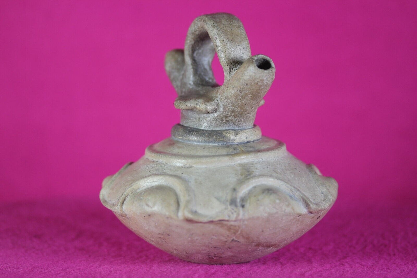 Authentic Pre Columbian Artifact Stirrup Jar Calima Ex Arte Primitivo AD T37