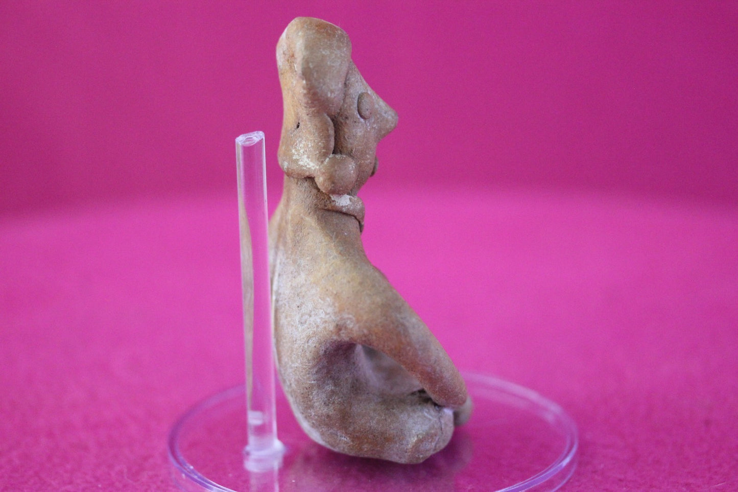 Pre Columbian Authentic Artifact Rare Seated Tomb Figure Colima Mexico COA 187
