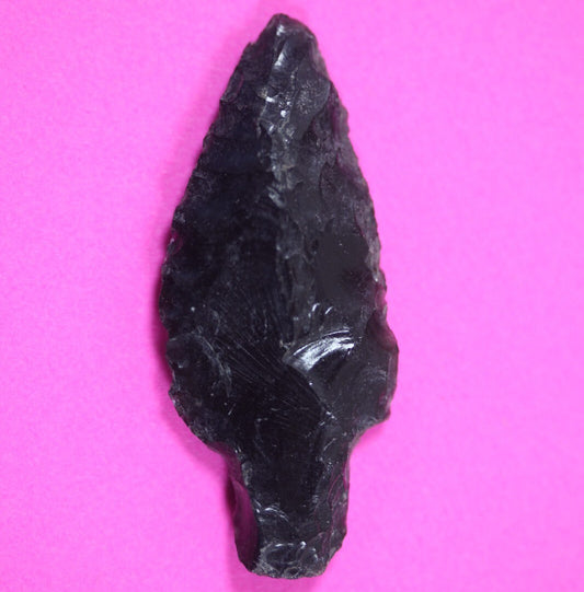 Authentic Pre Columbian Artifact Aztec Arrowhead Battle of Mexico City COA 65