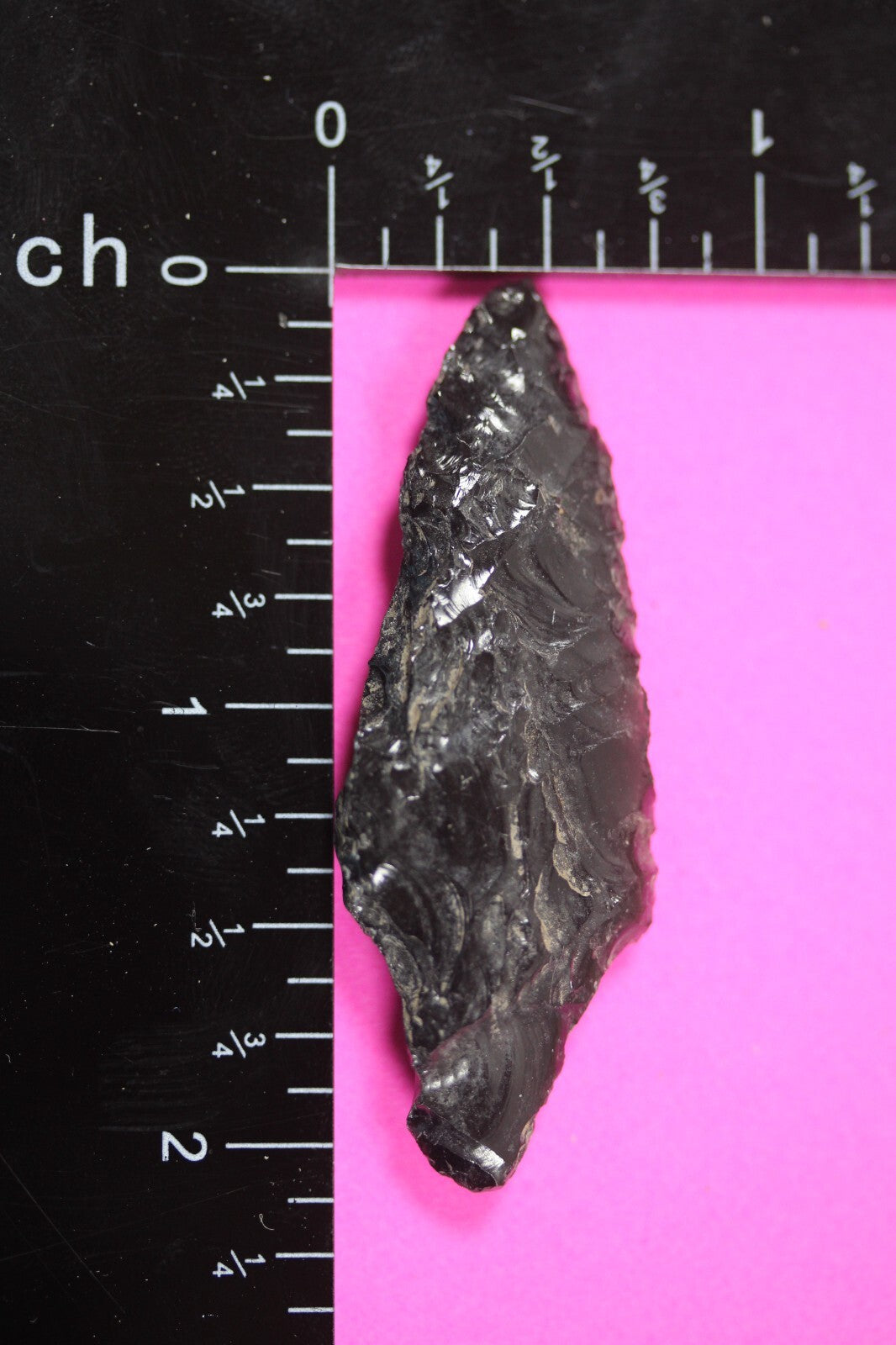 Authentic Pre Columbian Artifact Aztec Arrowhead Battle of Mexico City COA 36