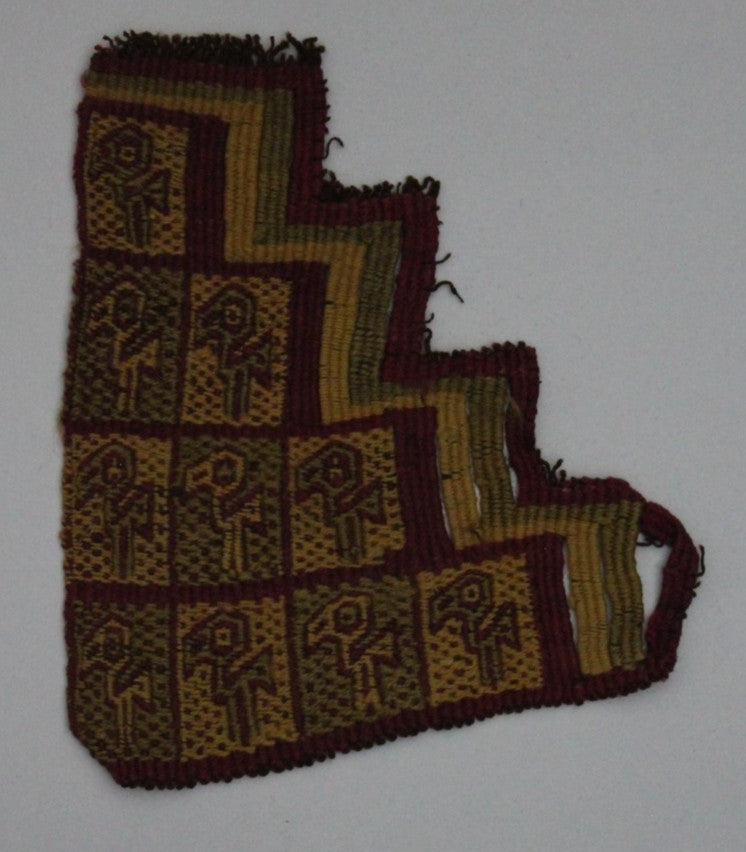 Pre Columbian Authentic Artifact Frameable Textile Border Chancay Peru COA 27