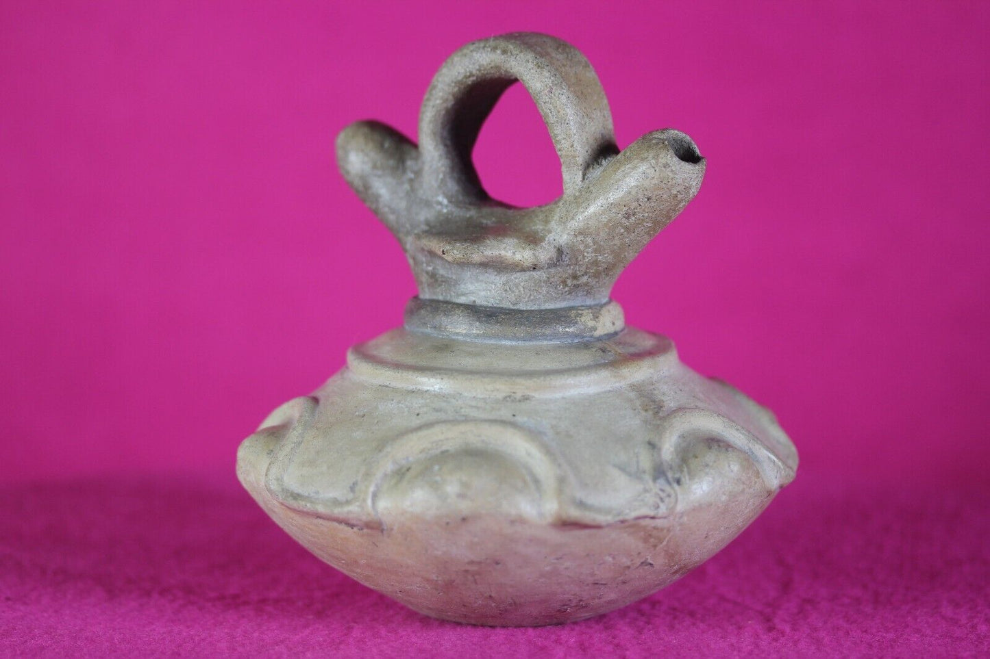 Authentic Pre Columbian Artifact Stirrup Jar Calima Ex Arte Primitivo AD T37