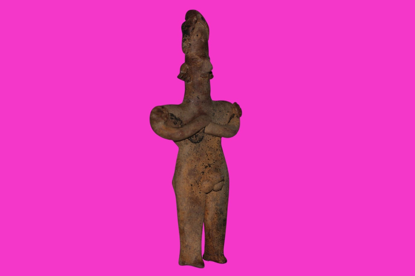 Pre Columbian Authentic Artifact Male Shaman Tomb Figure Colima Mexico COA 18