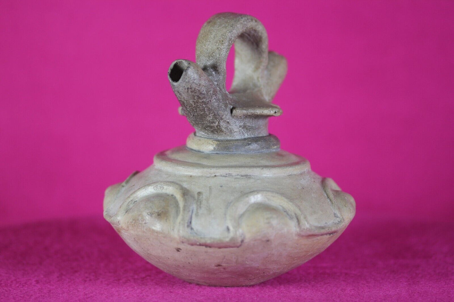 Authentic Pre Columbian Artifact Stirrup Jar Calima Ex Arte Primitivo AD T37