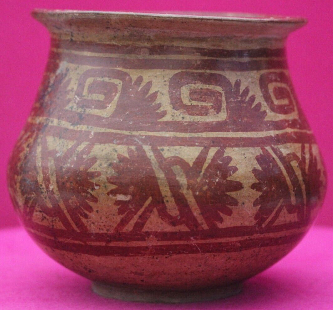 Authentic Pre Columbian Artifact Decorated Bowl Michoacan Arte Primitivo COA T65