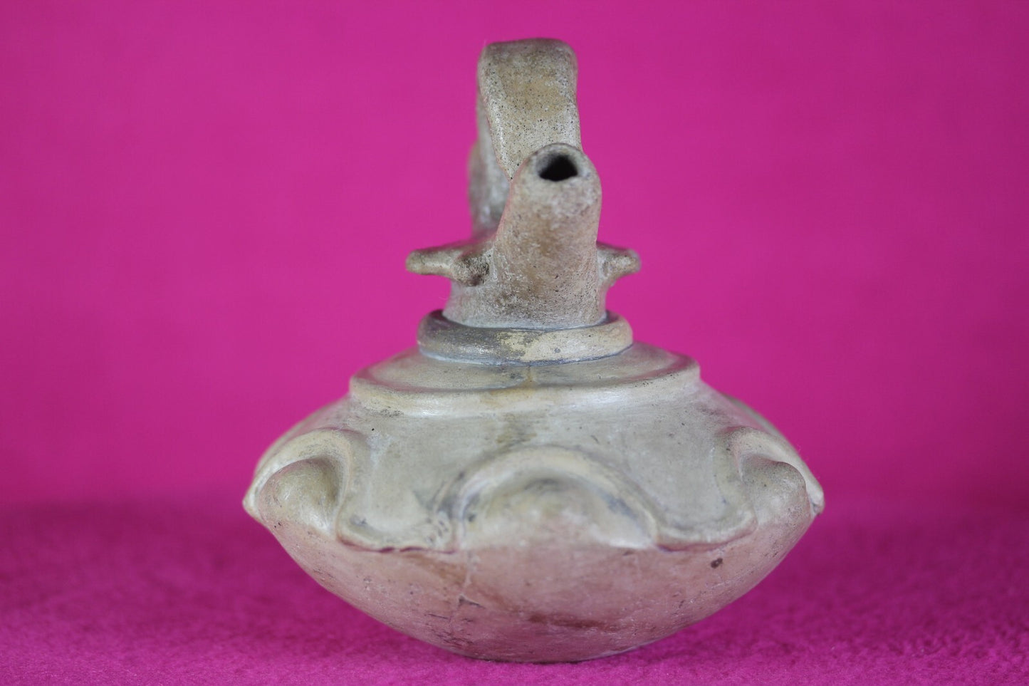 Authentic Pre Columbian Artifact Stirrup Jar Calima Ex Arte Primitivo AD T37