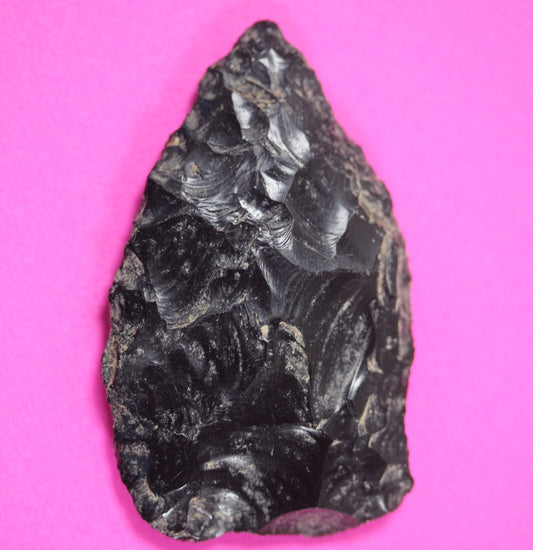 Authentic Pre Columbian Artifact Aztec Arrowhead Battle of Mexico City COA 53