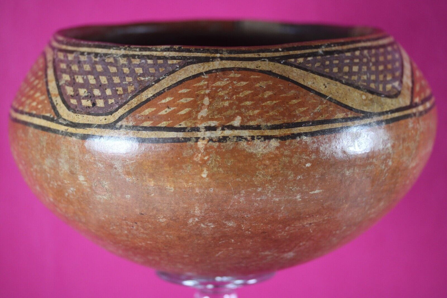 Authentic Pre Columbian Artifact Cocle Decorated Bowl Ex Arte Primitivo COA T23
