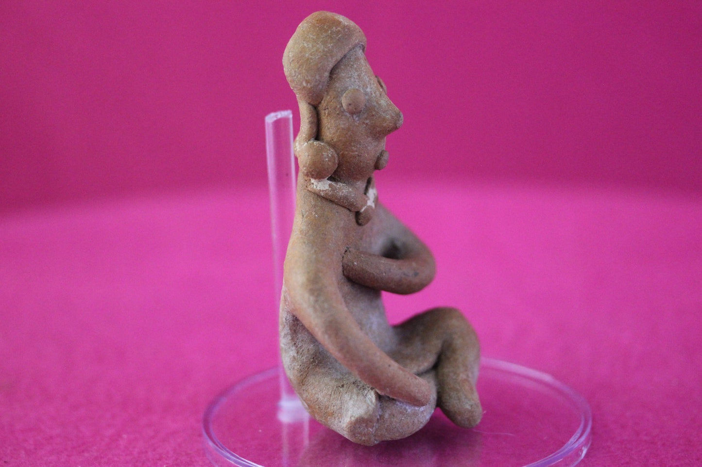 Pre Columbian Authentic Artifact Rare Seated Tomb Figure Colima Mexico COA 187