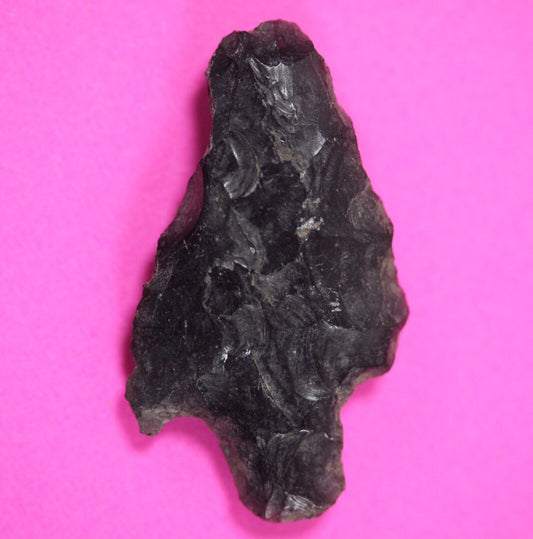 Authentic Pre Columbian Artifact Aztec Arrowhead Battle of Mexico City COA 83