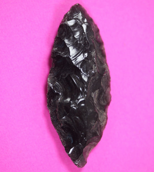 Authentic Pre Columbian Artifact Aztec Arrowhead Battle of Mexico City COA 72