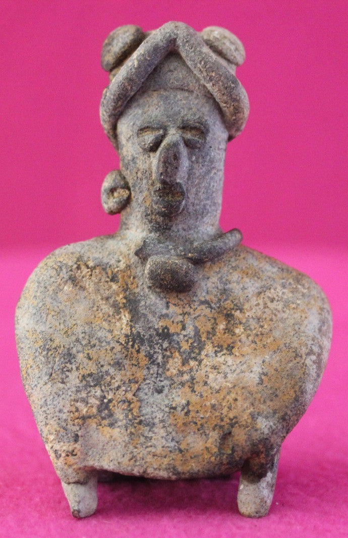 Pre Columbian Authentic Artifact Rare Skirted Tomb Figure Colima Mexico COA 184