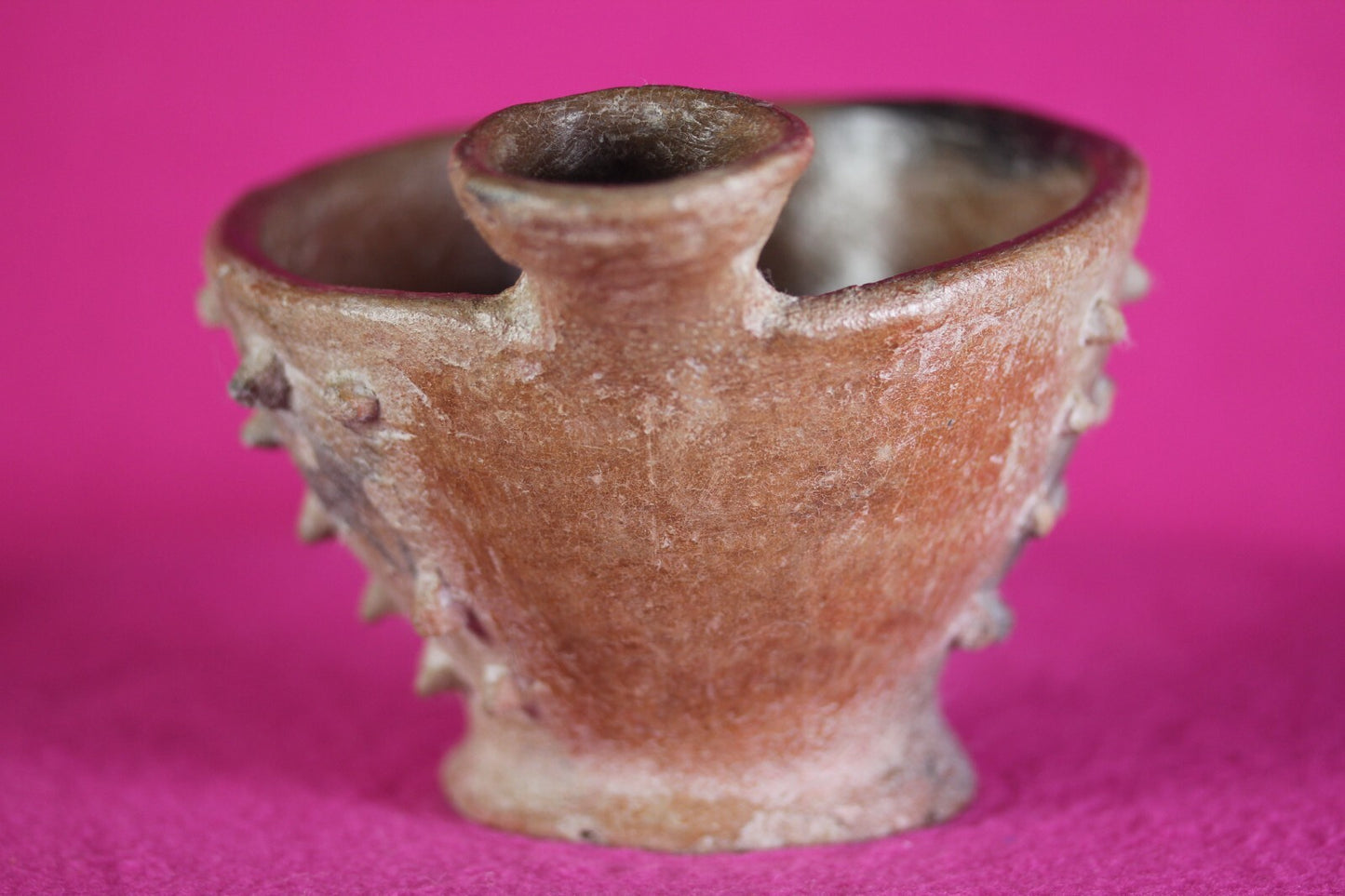 Pre Columbian Authenticrtifact Spiked Bowl Michoacan Ex Arte Primitivo COA T08