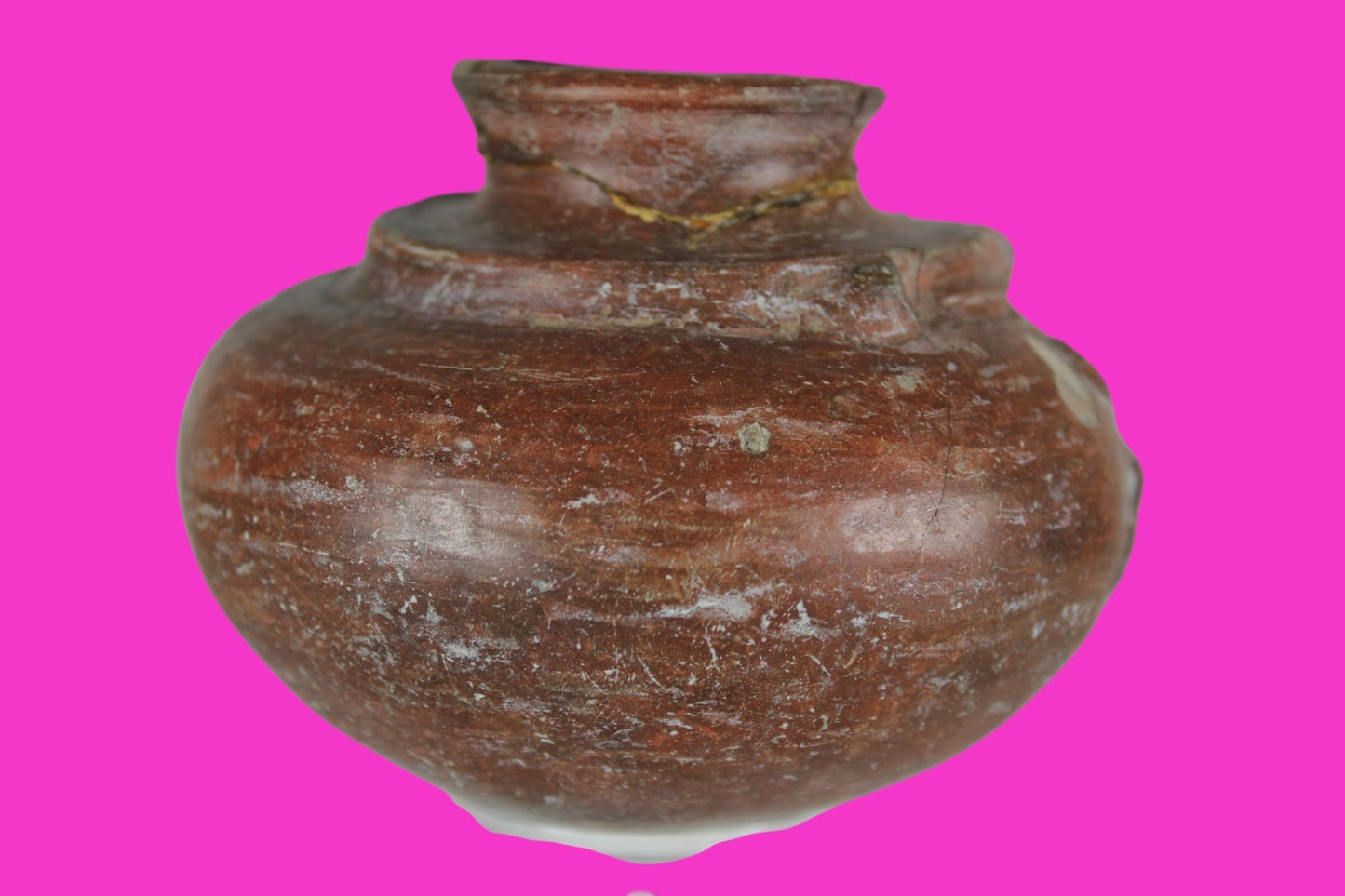 Pre Columbian Authentic Artifact Repaired Mayan Olla Yucatan 250-900 AD COA J69