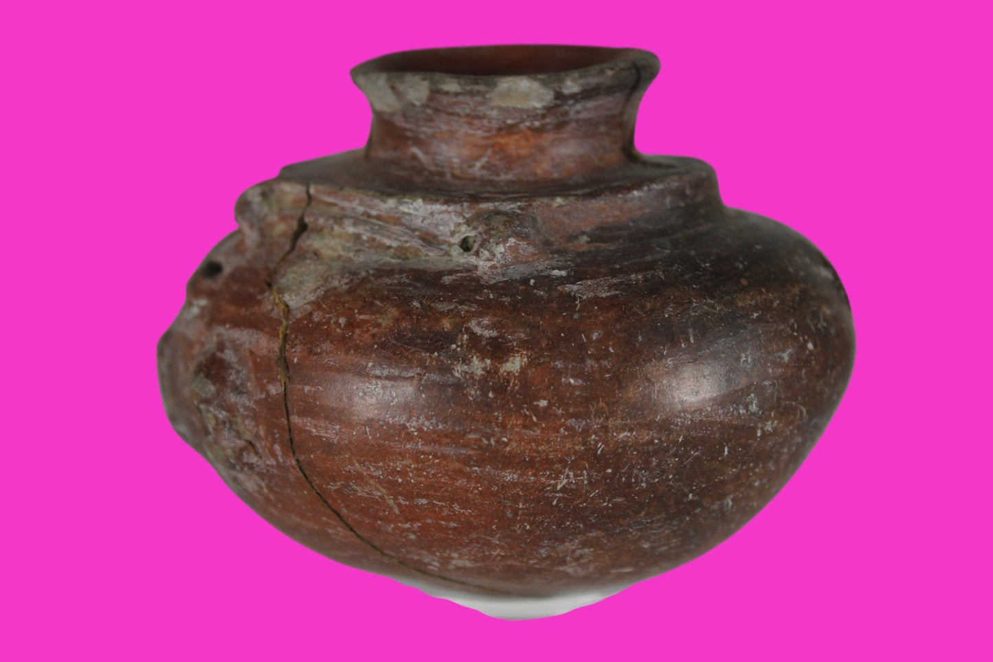 Pre Columbian Authentic Artifact Repaired Mayan Olla Yucatan 250-900 AD COA J69